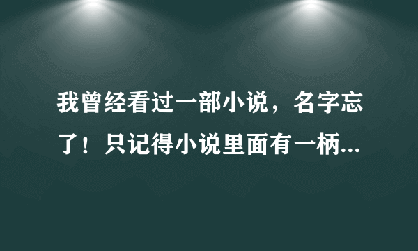 我曾经看过一部小说，名字忘了！只记得小说里面有一柄剑叫做漆黑之星！！！现在特别想知道小说的名字！