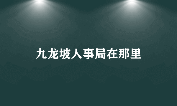 九龙坡人事局在那里