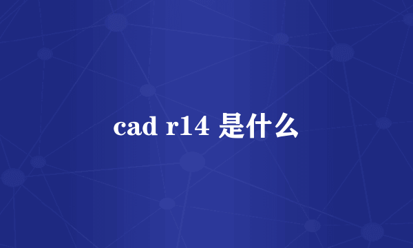 cad r14 是什么