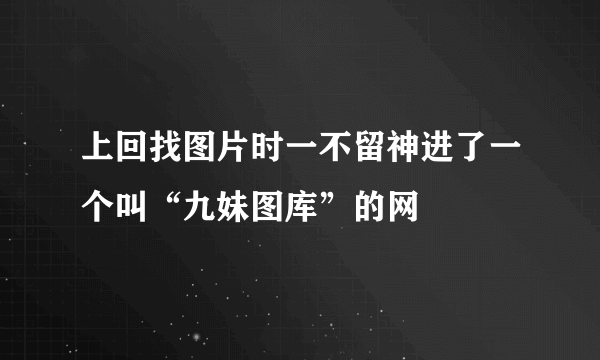 上回找图片时一不留神进了一个叫“九妹图库”的网