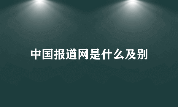 中国报道网是什么及别