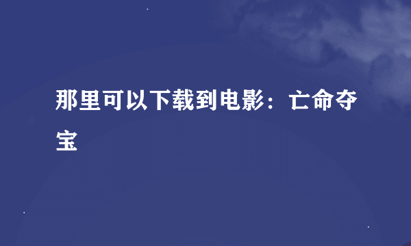 那里可以下载到电影：亡命夺宝