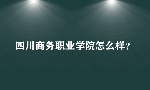 四川商务职业学院怎么样？