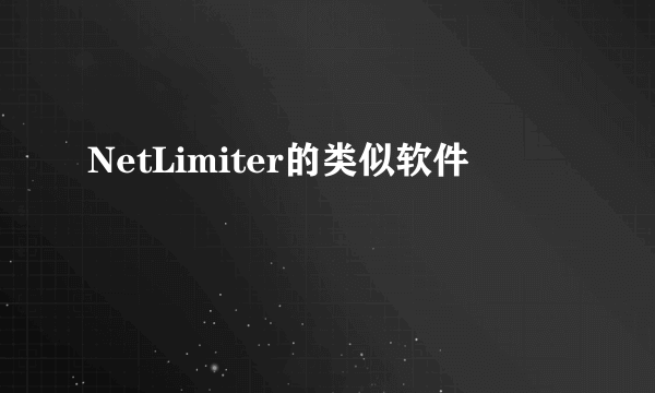 NetLimiter的类似软件