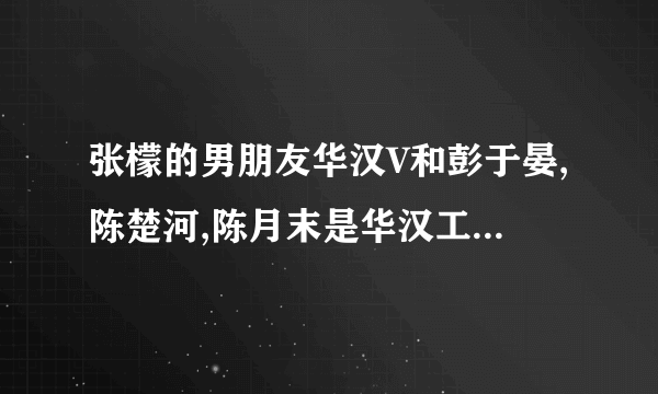 张檬的男朋友华汉V和彭于晏,陈楚河,陈月末是华汉工作室联合创始人?