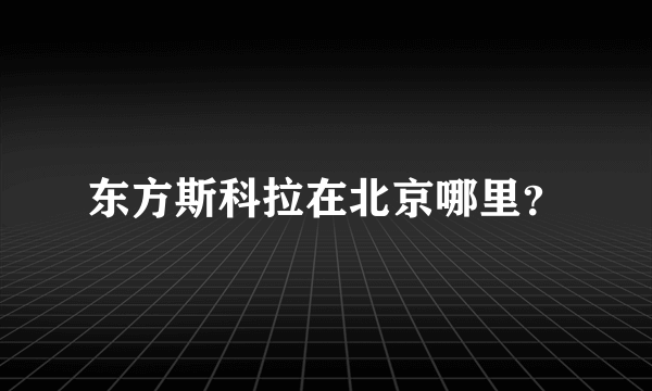 东方斯科拉在北京哪里？