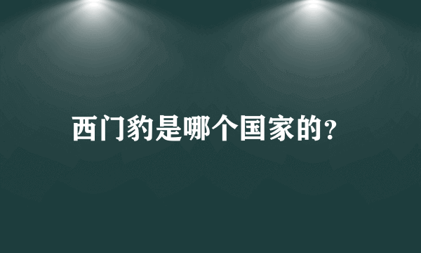 西门豹是哪个国家的？