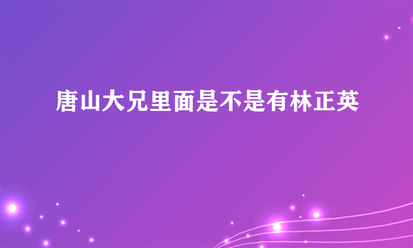 唐山大兄里面是不是有林正英