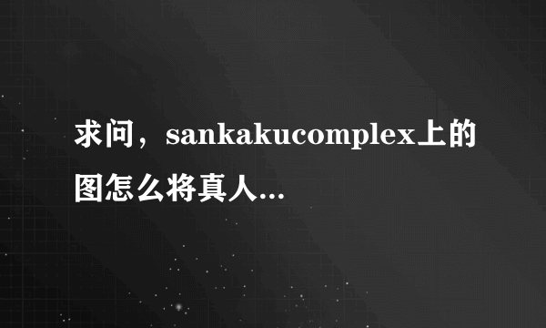 求问，sankakucomplex上的图怎么将真人专成动漫