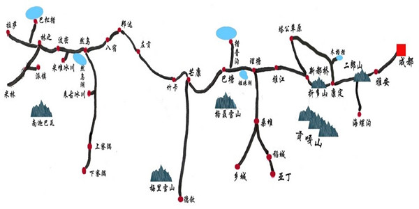 318川藏线要经过那些地方？