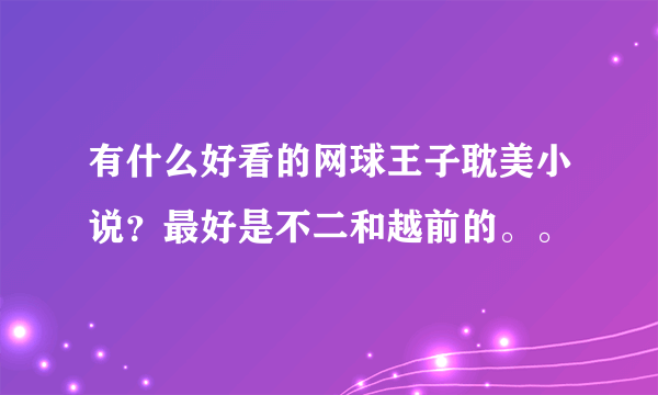 有什么好看的网球王子耽美小说？最好是不二和越前的。。