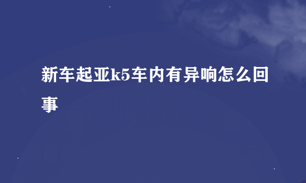 新车起亚k5车内有异响怎么回事