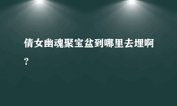 倩女幽魂聚宝盆到哪里去埋啊？