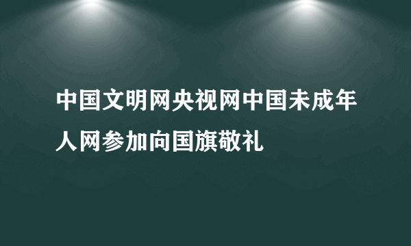 中国文明网央视网中国未成年人网参加向国旗敬礼