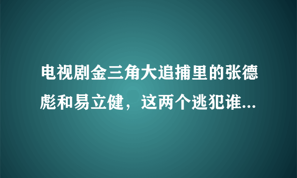 电视剧金三角大追捕里的张德彪和易立健，这两个逃犯谁最聪明最厉害呢？