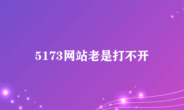 5173网站老是打不开