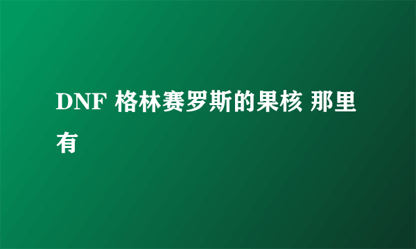 DNF 格林赛罗斯的果核 那里有