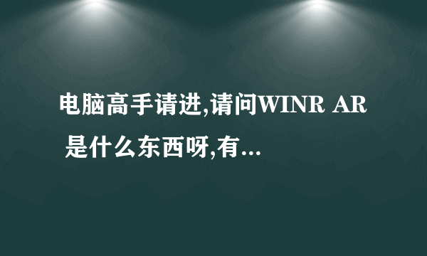 电脑高手请进,请问WINR AR 是什么东西呀,有什么作用