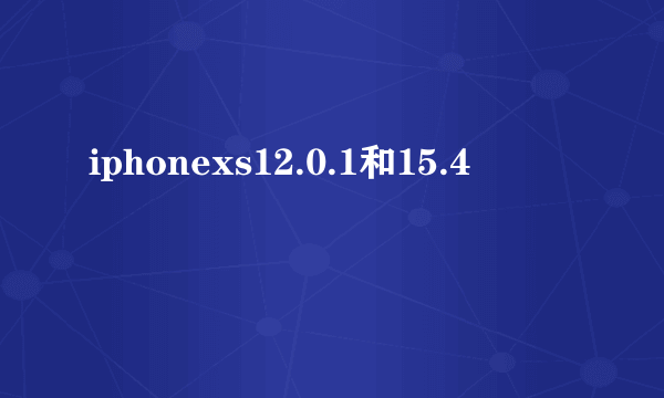 iphonexs12.0.1和15.4