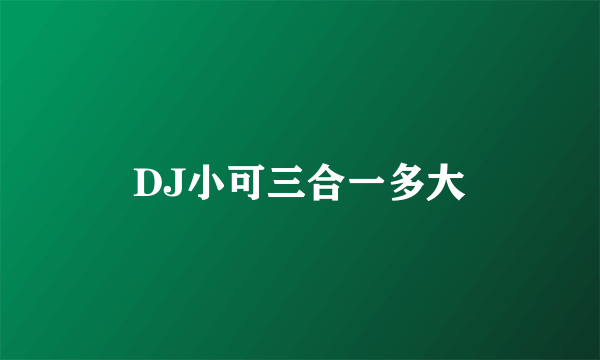 DJ小可三合一多大