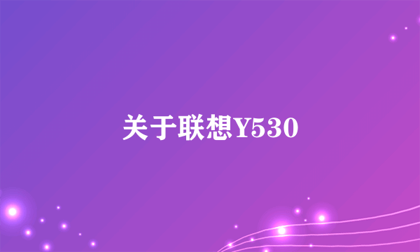 关于联想Y530