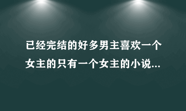 已经完结的好多男主喜欢一个女主的只有一个女主的小说有哪些?