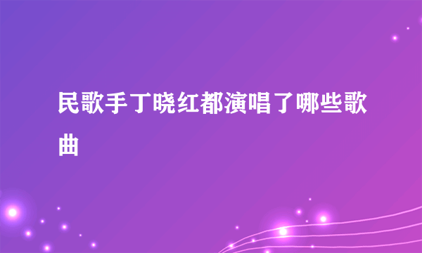 民歌手丁晓红都演唱了哪些歌曲