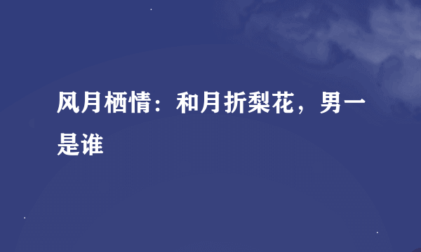 风月栖情：和月折梨花，男一是谁