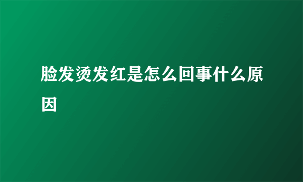 脸发烫发红是怎么回事什么原因