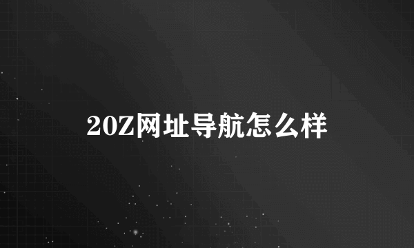 20Z网址导航怎么样