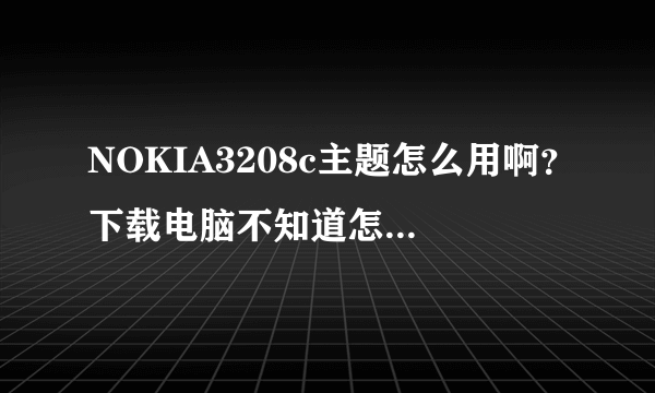 NOKIA3208c主题怎么用啊？下载电脑不知道怎么放手机里！~