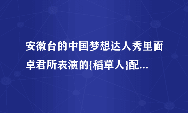 安徽台的中国梦想达人秀里面卓君所表演的{稻草人}配乐名叫什么？？