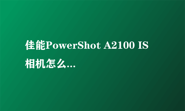 佳能PowerShot A2100 IS 相机怎么样啊？大家给点意见！