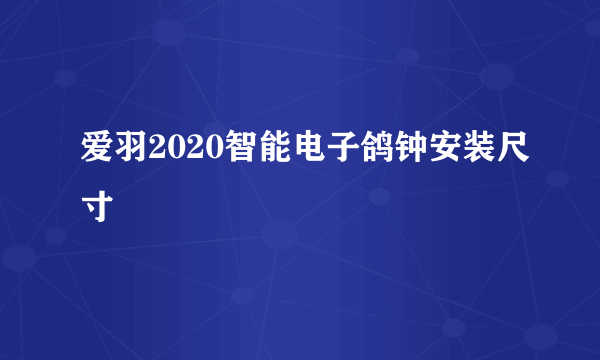 爱羽2020智能电子鸽钟安装尺寸