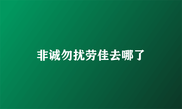 非诚勿扰劳佳去哪了