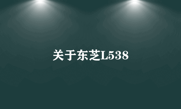 关于东芝L538