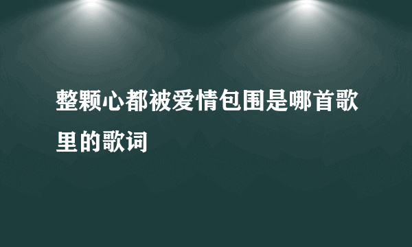 整颗心都被爱情包围是哪首歌里的歌词