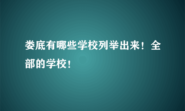 娄底有哪些学校列举出来！全部的学校！