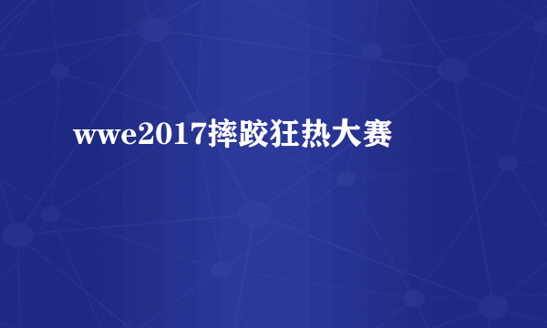 wwe2017摔跤狂热大赛