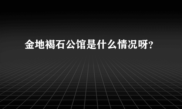 金地褐石公馆是什么情况呀？