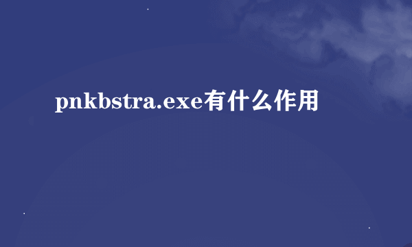 pnkbstra.exe有什么作用