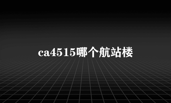 ca4515哪个航站楼