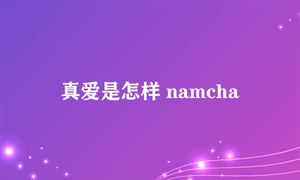 真爱是怎样 namcha