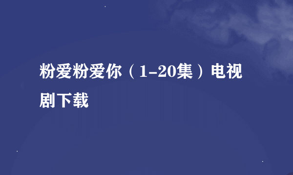 粉爱粉爱你（1-20集）电视剧下载