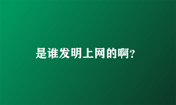 是谁发明上网的啊？