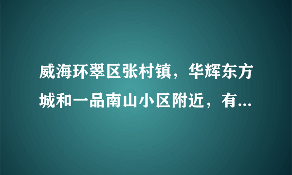 威海环翠区张村镇，华辉东方城和一品南山小区附近，有建设学校.医院.超市得规划吗？