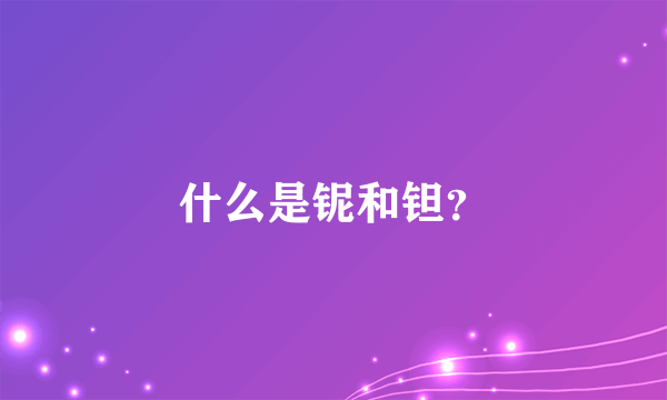 什么是铌和钽？