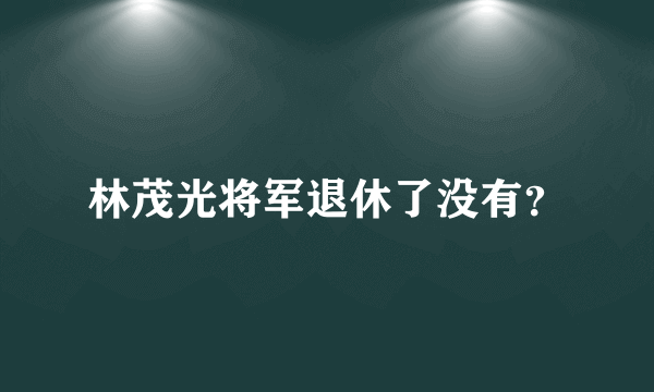 林茂光将军退休了没有？