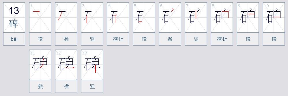 我要:哀号,轨,碑,的拼音