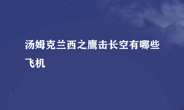 汤姆克兰西之鹰击长空有哪些飞机